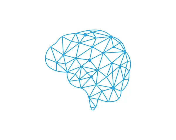 Brain illustration icon template — Stock Vector