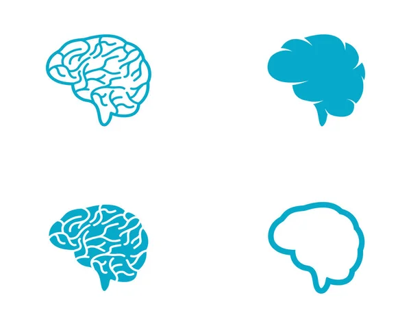 Brain illustration icon template — Stock Vector