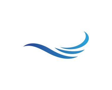 Su dalgası Logo şablonu vektör 