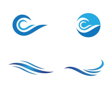 Su dalgası Logo şablonu vektör 