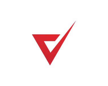 V harfi logo şablonu