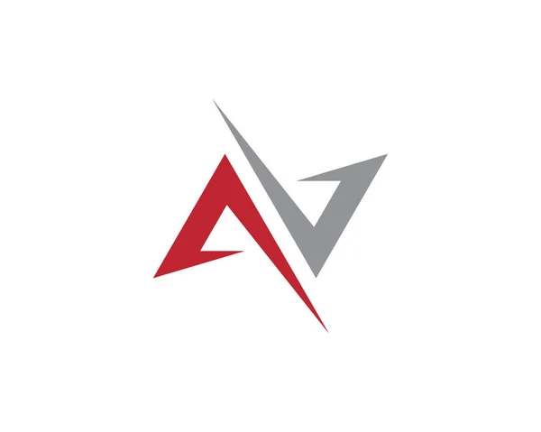 N Carta Logo Plantilla — Vector de stock