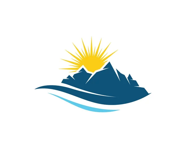 Plantilla de logotipo de montaña — Vector de stock