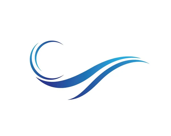 Symbol fali wodnej i szablon logo ikony — Wektor stockowy