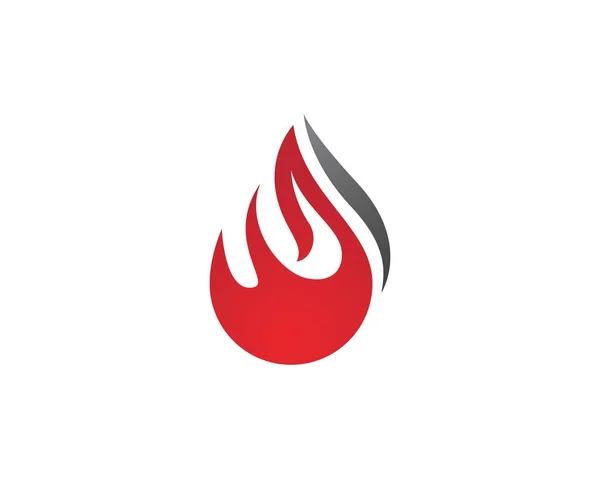 Fuoco fiamma logo modello — Vettoriale Stock