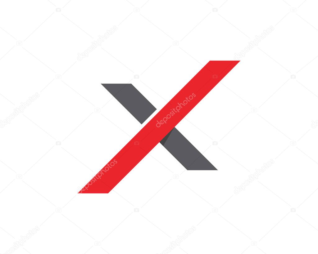 X Letter Logo Template vector icon design