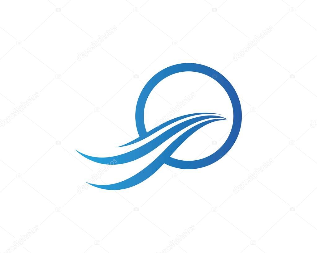 Water Wave symbol and icon Logo Template vector