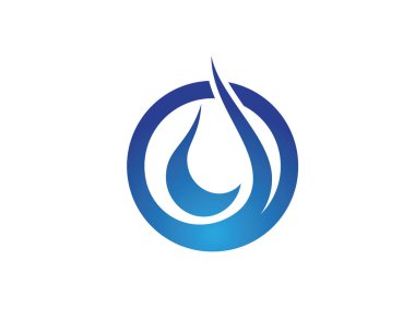 Su damlası Logo Şablonu vektörü
