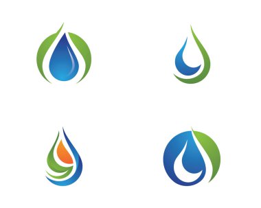 Su damlası Logo Şablonu vektörü