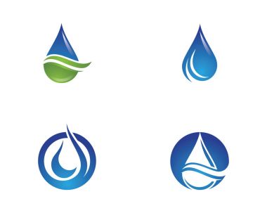 Su damlası Logo Şablonu vektörü