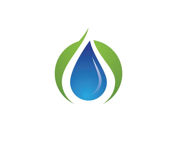 Goccia d'acqua Vettore modello logo — Vettoriale Stock