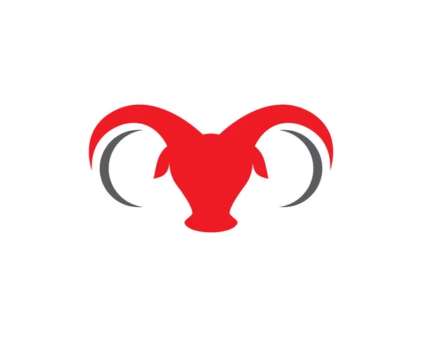 Templat Bull Taurus Logo - Stok Vektor