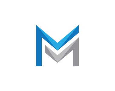 M harfi logo şablonu