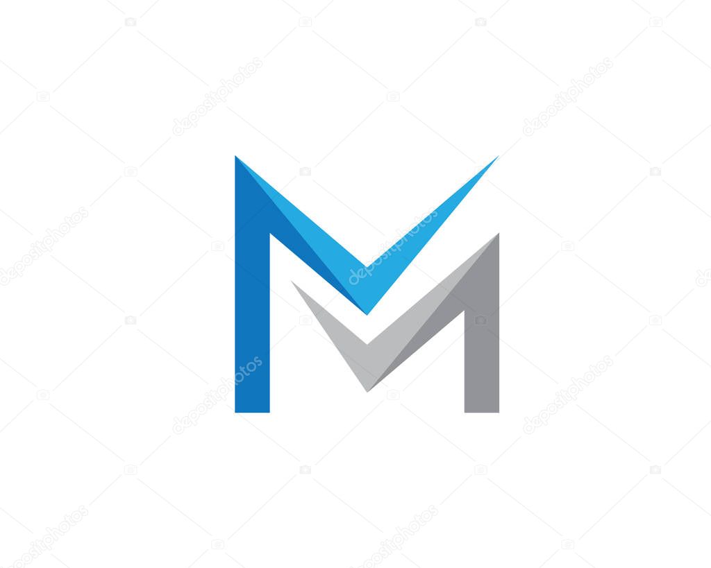 M Letter Logo Template vector illustration design