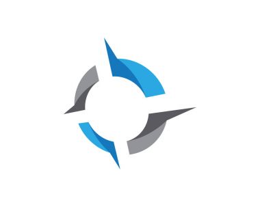 Pusula Logo şablon vektör simgesi