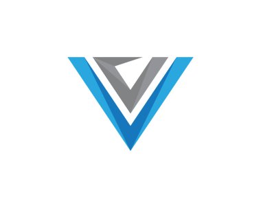 V harfi Logo iş şablonu