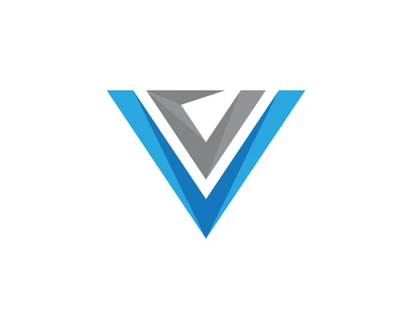 V harfi Logo iş şablonu — Stok Vektör