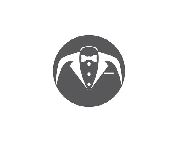Tuxedo Logo modelo vetor ícone — Vetor de Stock
