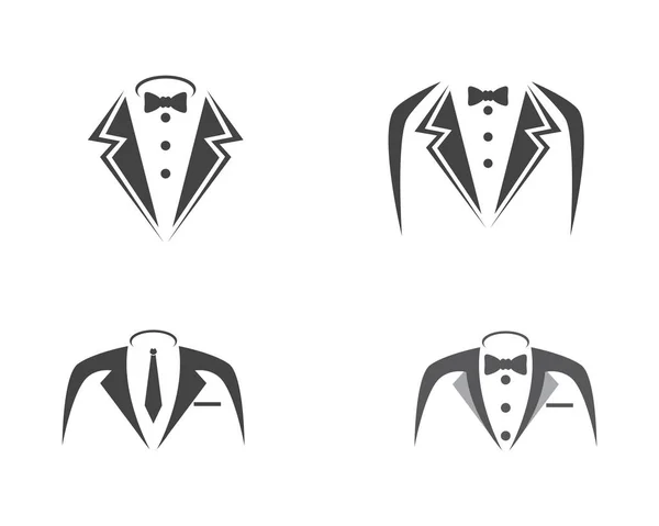 Tuxedo Logo modelo vetor ícone — Vetor de Stock