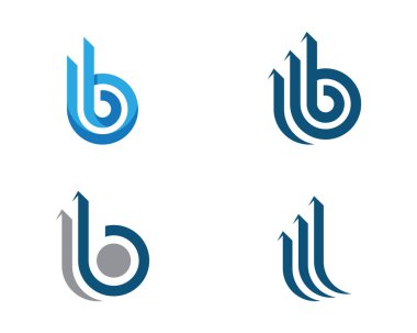 B harfi logo şablonu