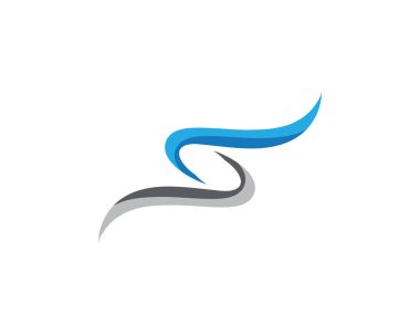 S Harfi logo tasarım şablonu