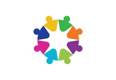 Topluluk, ağ ve sosyal simgesi tasarım 