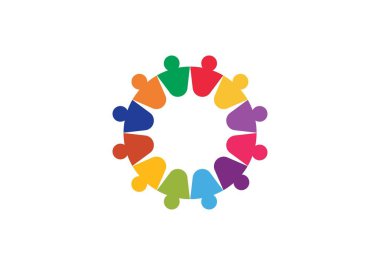 Topluluk, ağ ve sosyal simgesi tasarım 