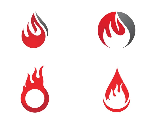 Brandflamma logotyp mall vektor — Stock vektor