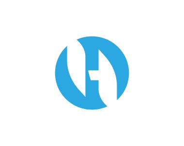 H harfi Logo tasarım şablonu