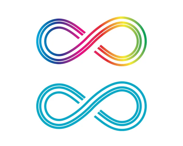 Modelo de logotipo de design infinito — Vetor de Stock