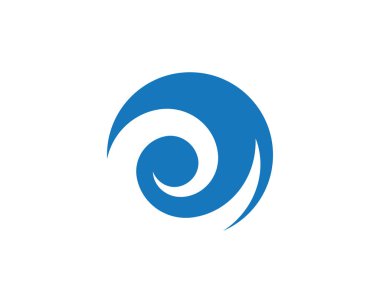 Su dalgası logo şablonu 