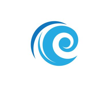 Su dalgası logo şablonu 