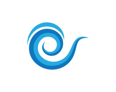 Su dalgası logo şablonu 