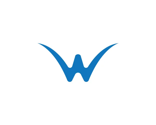 Vektor W Logo šablonu dopisu — Stockový vektor