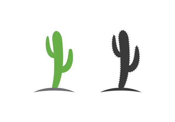 Kaktüs simge Logo şablonu vektör — Stok Vektör