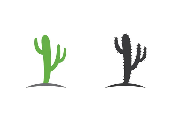 Kaktüs simge Logo şablonu vektör — Stok Vektör