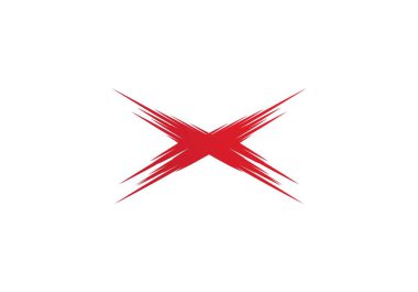 X Harfi Logo Şablonu