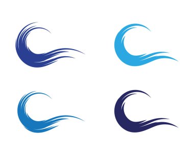 Su dalgası Logo şablonu vektör