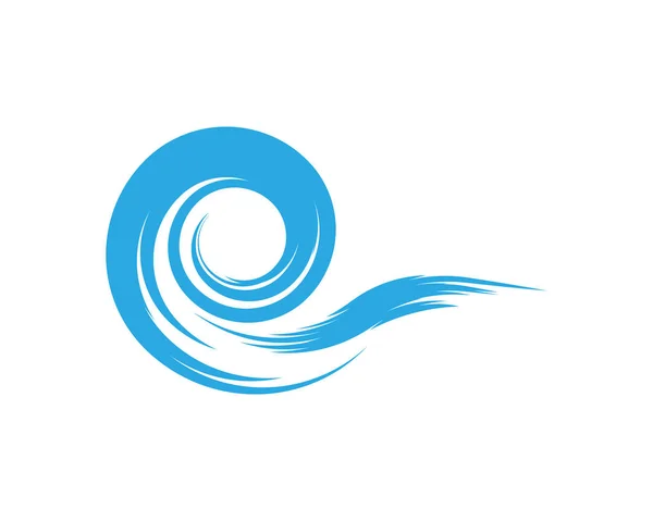 水の波のロゴのテンプレート ベクトル — ストックベクタ