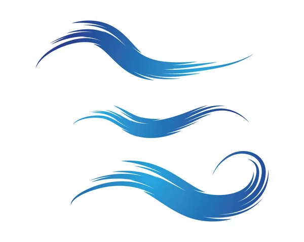 Onda de água Logo Template vector —  Vetores de Stock