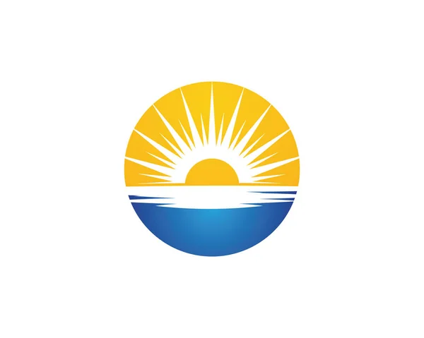 Icono de ilustración de vector de sol Logo Template — Vector de stock