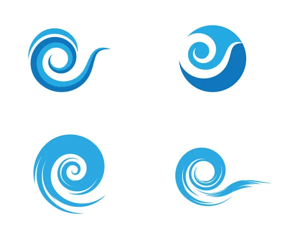 Ola de agua Logo Plantilla vector — Archivo Imágenes Vectoriales