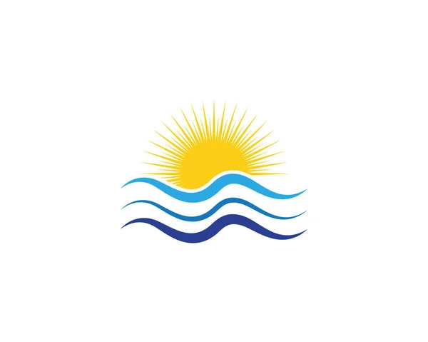 Logo ola de agua Plantilla — Vector de stock