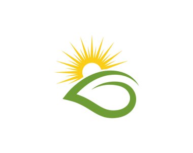 Yaprak ekoloji doğa Logo şablonu