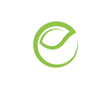 Yaprak ekoloji doğa Logo şablonu