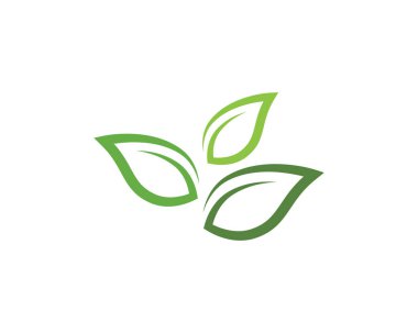 Yaprak ekoloji doğa Logo şablonu