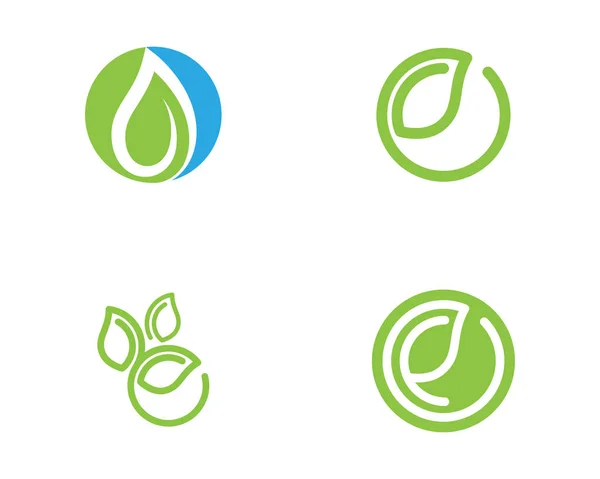 Blad ecologie natuur Logo sjabloon — Stockvector