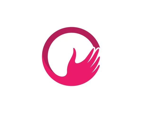 Wzór logo pielęgnacji dłoni — Wektor stockowy
