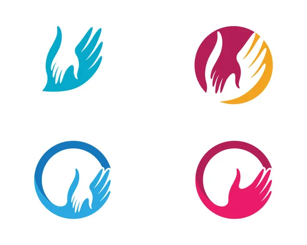 Vorlage für das Logo der Handpflege — Stockvektor