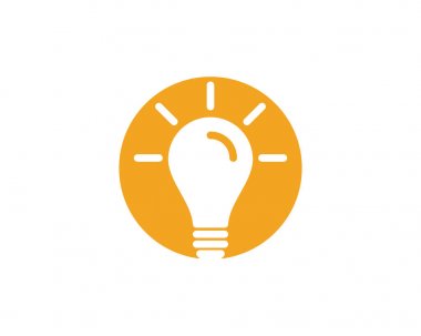 ampul simgesi logo şablonu